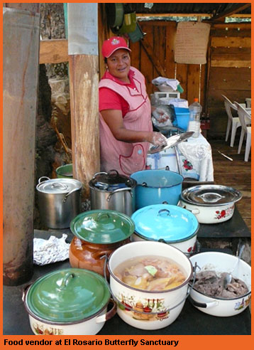 Food vendor at El Rosario Butterfly Sanctuary